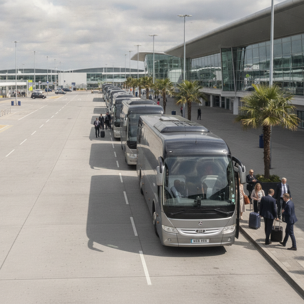 Home — executive coach meeting a group at Birmingham Airport